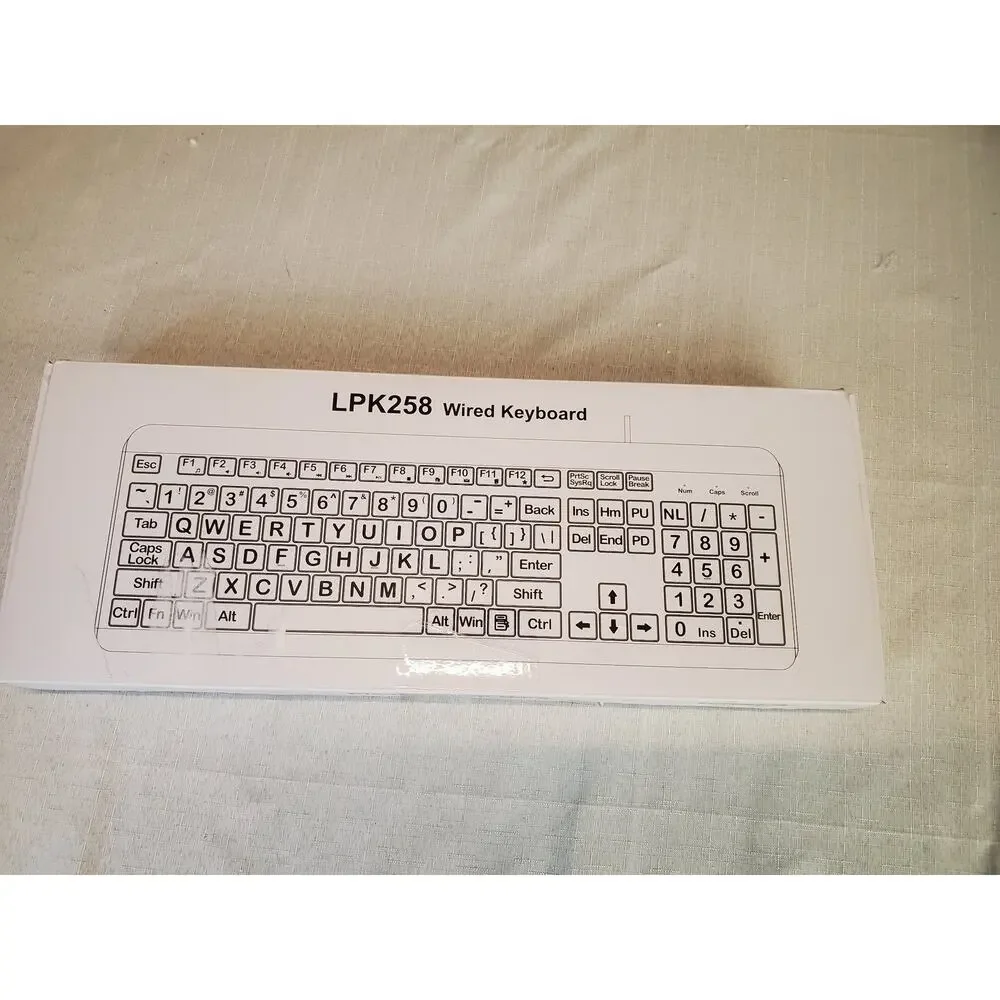LPK Wired Keyboard LPK258 Black Full Size USB Numeric Keypad PC Laptop Desktop